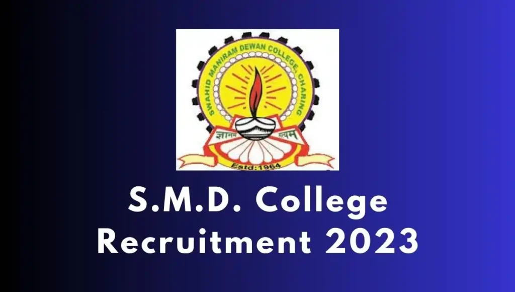 S.M.D. College Recruitment 2023