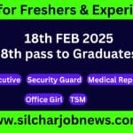 Urgent Jobs In Silchar Assam - 18th FEB